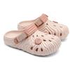 3827 Fingerprint Hole Shoes Women's Summer Versatile Outer Wear Non-slip Thick-soled Sandals Couple Personality Beach Bag Head Slippers