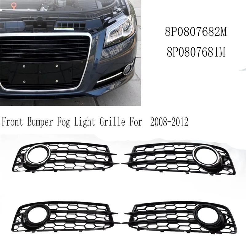NEW-Front Bumper Fog Light Cover Racing Grille For A3 Sport 2008-2012 8P0807682M 8P0807681M 8P0807681Q