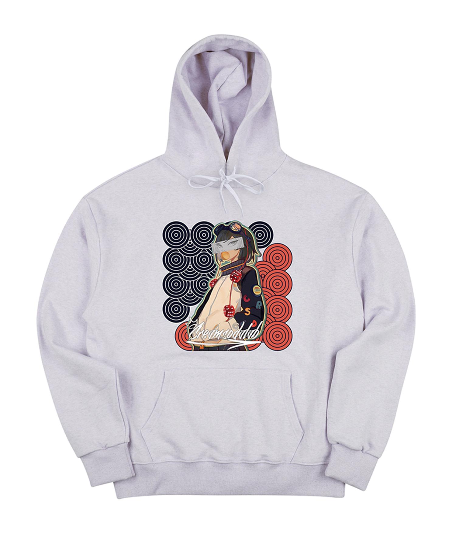 Cream Soda Lab Dice Girl Hoodie Light Gray M