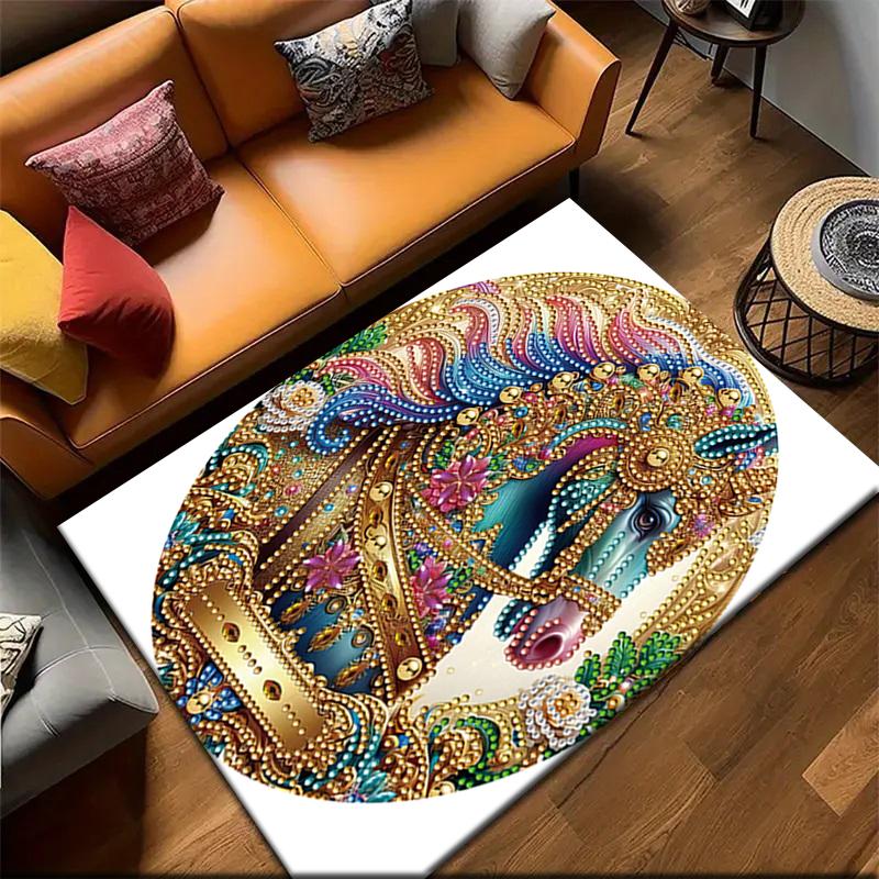 1pc Unicorn Carpet Rug for Living Room Bedroom Home Sofa Decoration,Kids play Non-slip Floor Mat