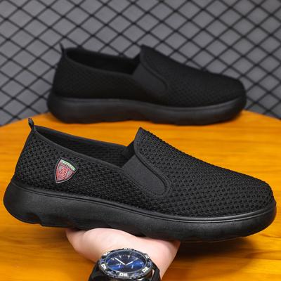 Summer New Breathable Light Soft Sole Comfortable Walking Net Shoes Trendy Men's Shoes Casual Lazy One Pedal