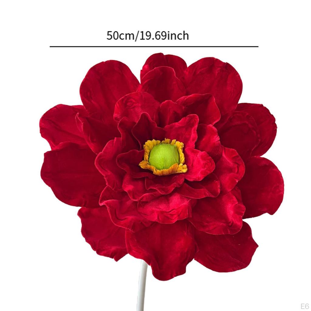 3D Fabric Floral Photography Accessory for Celebrations Red Wedding Decor