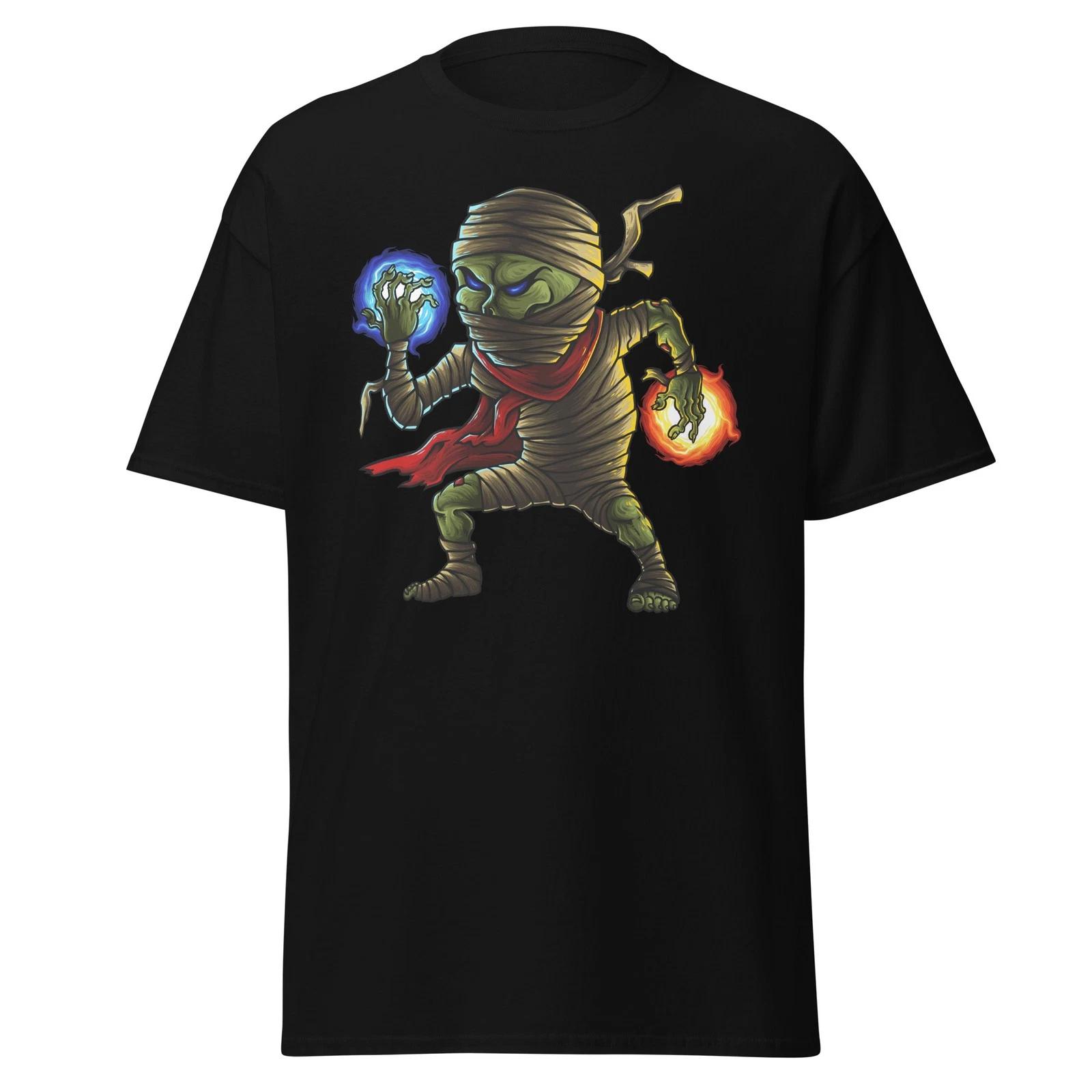 Mummy Power Unisex Classic 100% Cotton T-shirt Mens Tees Top Halloween S