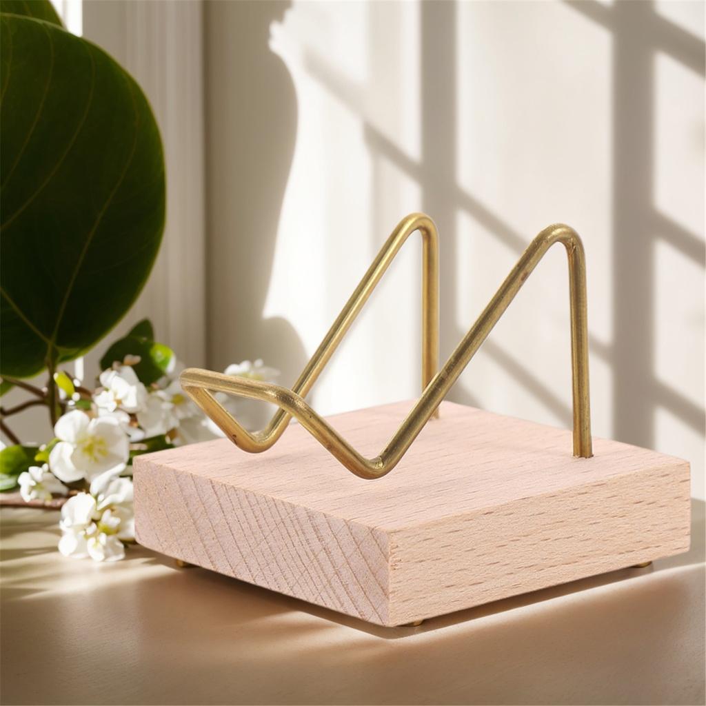 Compact Wooden Base Display Stand Decorative Crystal Display Stand Functional Mineral Stand Rack for Home Exhibits