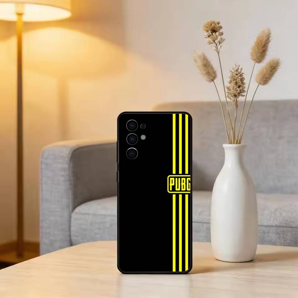 P-U-B-G Phone Case Black Silicone Soft For Samsung S25,S24,S21,S22,S23,S30,Ultra,S20,Plus,Fe,Lite