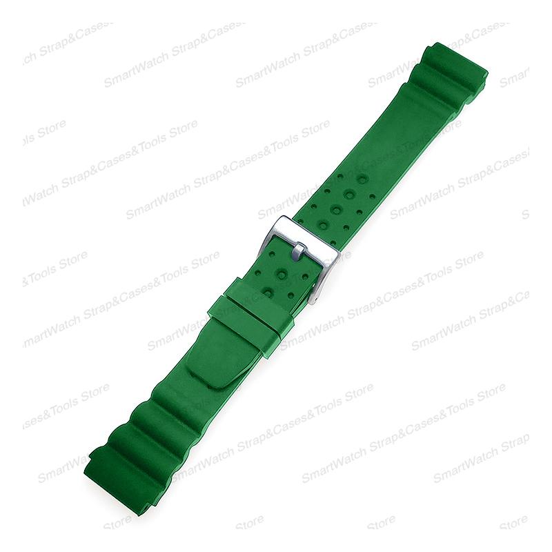 Silicone Watch Straps 18mm 20mm 22mm Waterproof Diver Rubber Watchband for Men Sport Replacement Bracelet Belt Watch Accessories