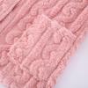 Fluffy Pajamas Striped Fluffy Flannel Warm Fluffy Room Wear Loungewear Sleepwear Gift Day Salmon Women's Autumn/Winter Mother's (L, Pink)