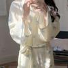 High-Quality Imitation Cotton Bow Pajama Nightgown - Cute, Loose, Long Sleeve Bathrobe for Women