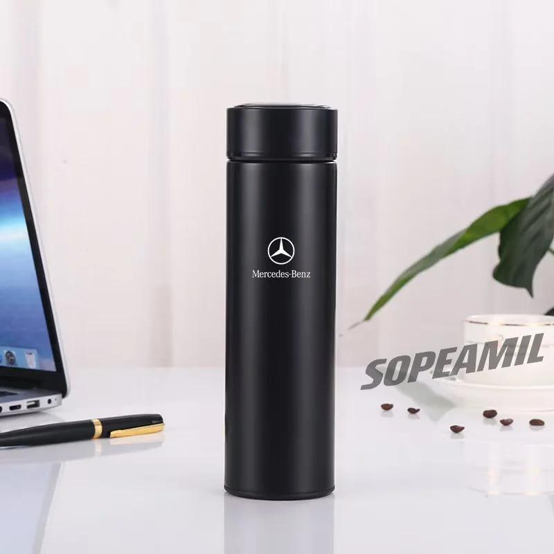 DRZ3  New 2025 500ML Car Vacuum Cup Thermos Mug Temperature Display Coffee Cup Mercedes-Benz A B C E S Class GLA GLC GLK ML SL SLK CLA
