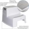 Tabouret marchepied - DREAMBABY - 2 Up - Antidérapant et texturé - Jusqu'à 80 kg pour les petits et les adultes - Gris