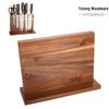 Double-Sided Magnetic Knife Holder – Solid Wood Stand for Kitchen Cleavers