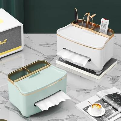 Nordic Style Tissue Box Napkin Mobile Phone Holder Remote Control Storage Desk Organizer Office Multifunctional Sundries Storage