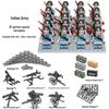 WWII Military Building Blocks: German, British, American, French, Italian Soldiers Toy Set