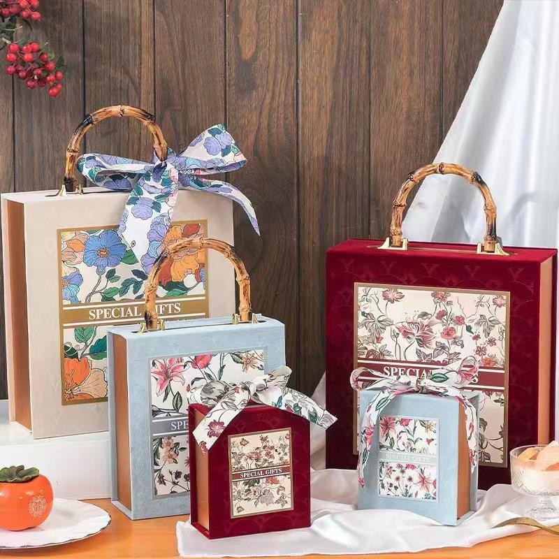 Bamboo Handbag Bridesmaid Gift Box - Wedding Favor & Candy Box