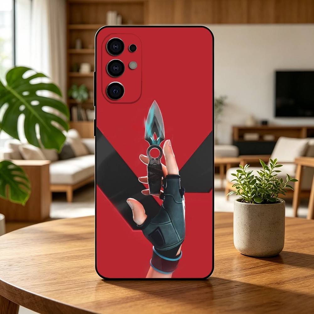 V-alorant J-Jett Game Phone Case For Samsung S25,S24,S21,S22,S23,S30,Ultra,S20,Plus,Fe,Lite,Note,10,Black Cover