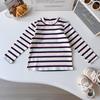 Girls' Rabbit Police Officer 2-Piece Set: Striped Shirt & Suspender Skirt for Casual Wear (Style AQB039)