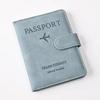 PU Leather Passport Cover Multi Card Slots ID Card Holder Document Cover Passport Holder Ticket Clip Travel Accessories Wallets
