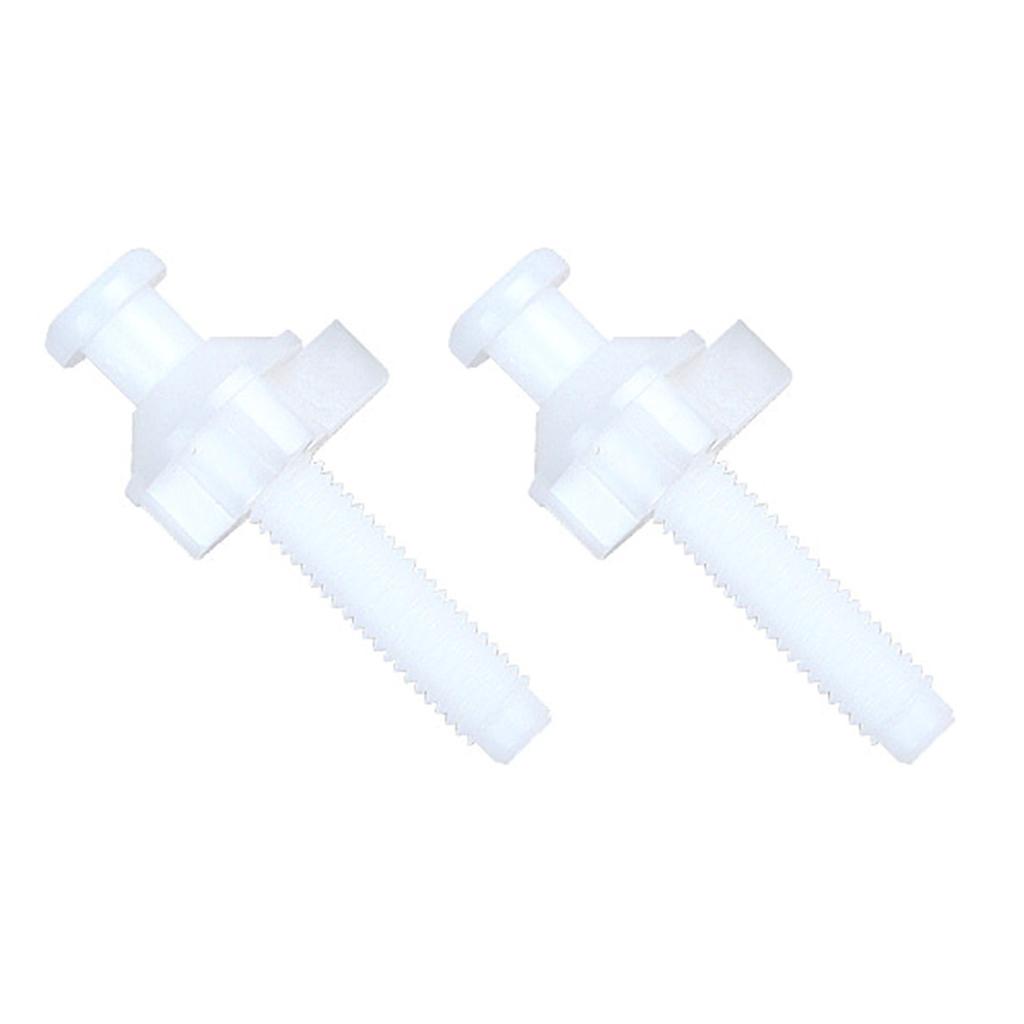 Convenient Toilet Bolt Replacement Reliable Toilet Hinge Screws Long Lasting Essential Toilet Hardware Kits Plastic