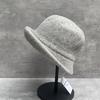 Half-Flanged Design Wool Fisherman'S Hat Children'S Top Hat Retro Bucket Hat Thick Bucket Hat
