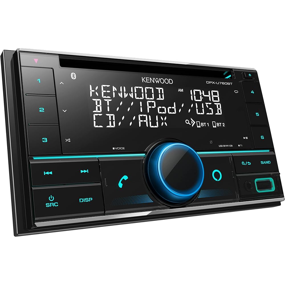 Kenwood DPX-U760BT 2DIN Receiver MP3 WMA AAC WAV FLAC Compatible CD USB iPod Bluetooth