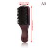 Hair Brush Wood Handle Boar Bristle Beard Comb Styling Detangling Straighten Brown Boar Bristles Massage Comb