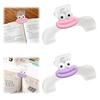 Stationery Clip 2-piece Set Plastic Transparent Textbook Cute Clear Convenient Easy Use Food Storage Document Paper Office Supplies Home Bookstore +