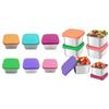 Stainless Steel Food Containers Square Food Storage Box Snack Tin Lunch Box for Children Suitable for Basic Foods Fruit