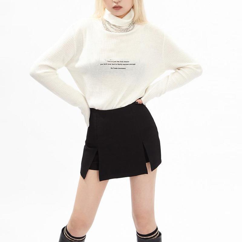 Sexy Split Skirts Women Black Fashionable Bodycon Ins All-match Streetwear Summer Female Asymmetrical Mini Sexy Korean Y2k
