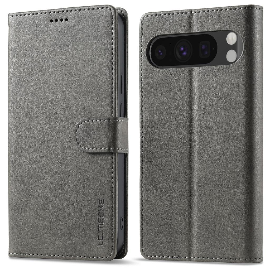 LC.IMEEKE For Google Pixel 9/9 Pro Case Magnetic Buckle Wallet Leather Phone Cover Calf Texture