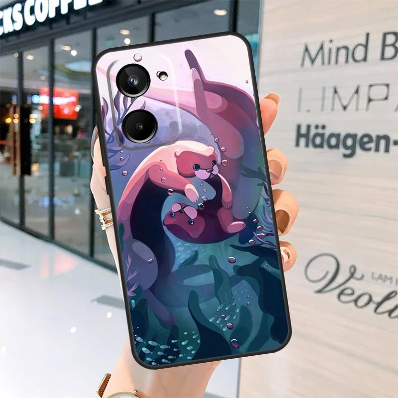 Animal Otter Case For Realme GT7 Pro GT6 11 12 13 14 15 Pro Plus C55 C53 C35 C33 C61 C65 C67 C53 C71 C75