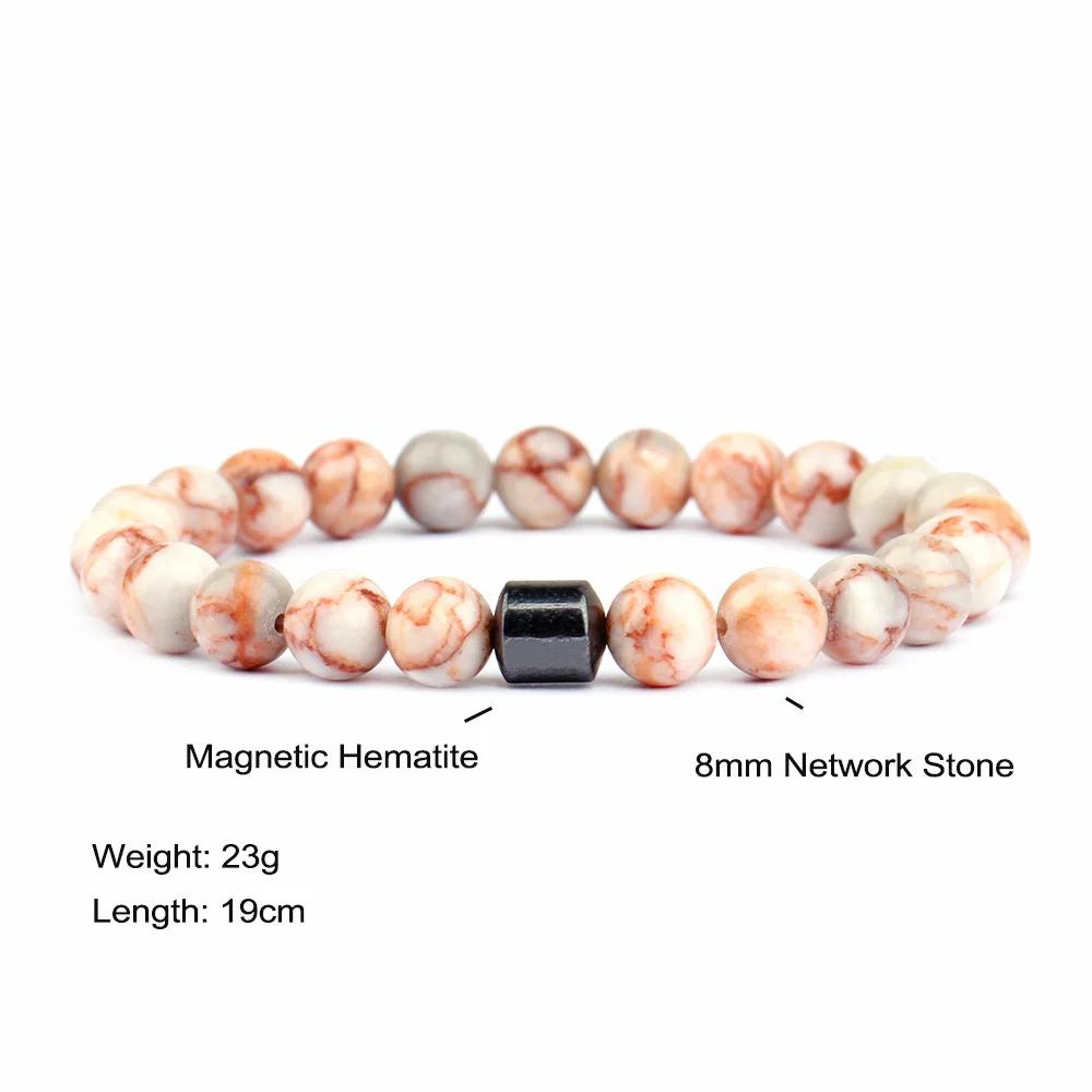 

Тигровый глаз натуральный камень бусины ручной работы мужские магнитные гематитовые аксессуары браслеты для парня подарок отцу