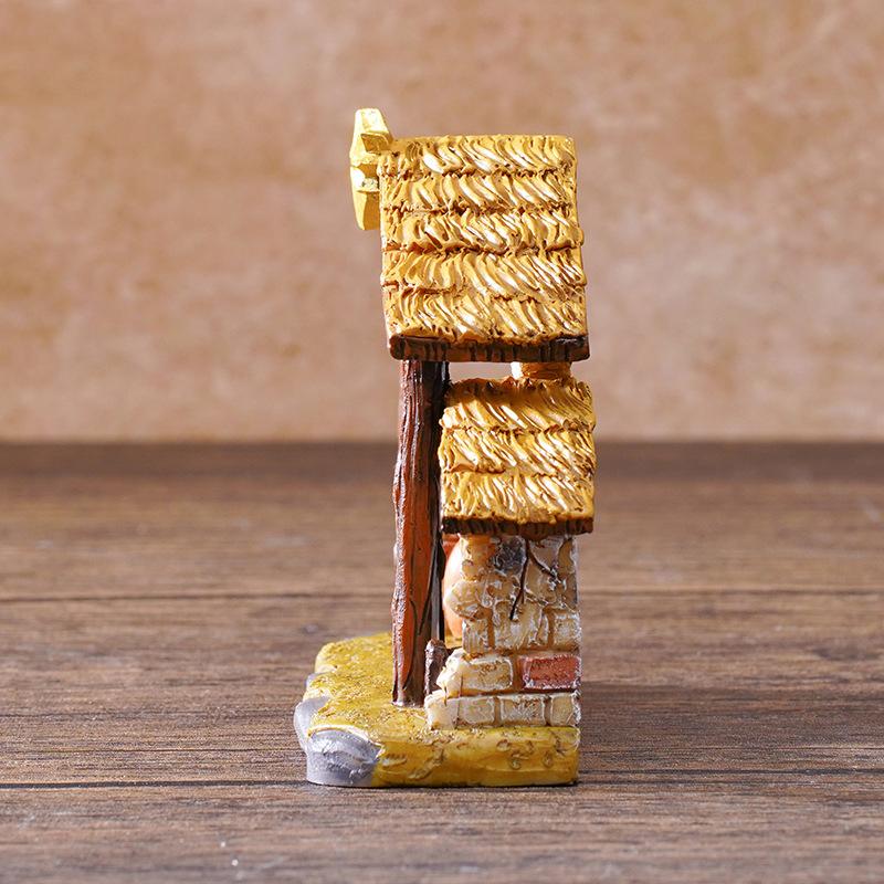 Weihnachtsstall Haus Schuppen Statue Krippe Schuppenszene Skulptur Ornament Harzfigur Religiöses Geschenk Dekoration Schreibtischdeko