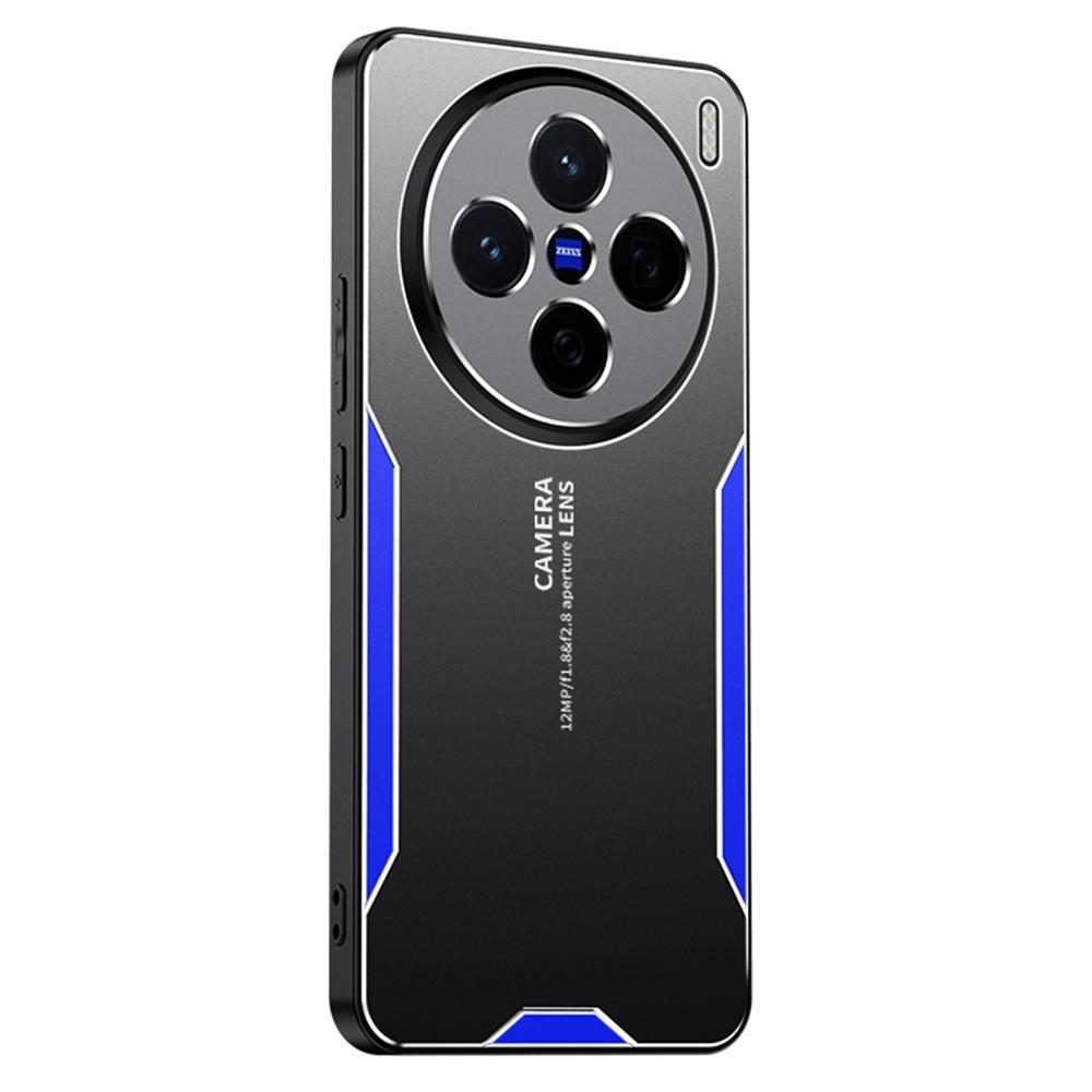 

For vivo X200 5G Phone Case Aluminium Alloy TPU PC Back Cover Blue