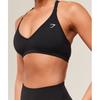 Gymshark Sutiene Sport Racerback din Bumbac Negru B3b3c Bb2j
