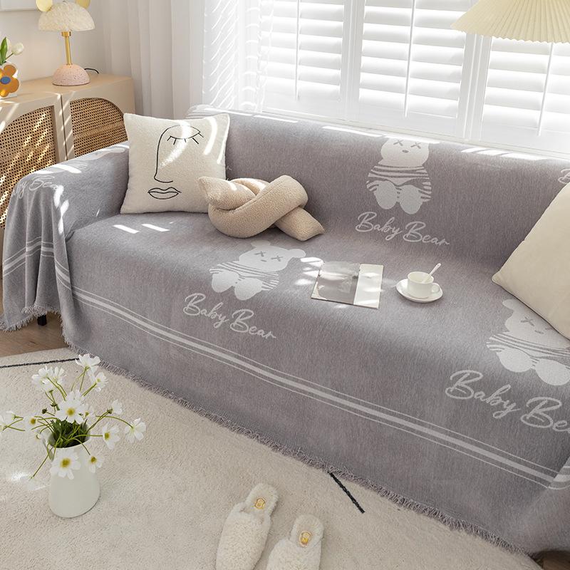 

Cream Wind Winter Chenille Thickening Sofa Cushion Four Seasons Universal Sofa Cover Cover Cushion Non-Slip Cover Cover Cloth 180*130cm
