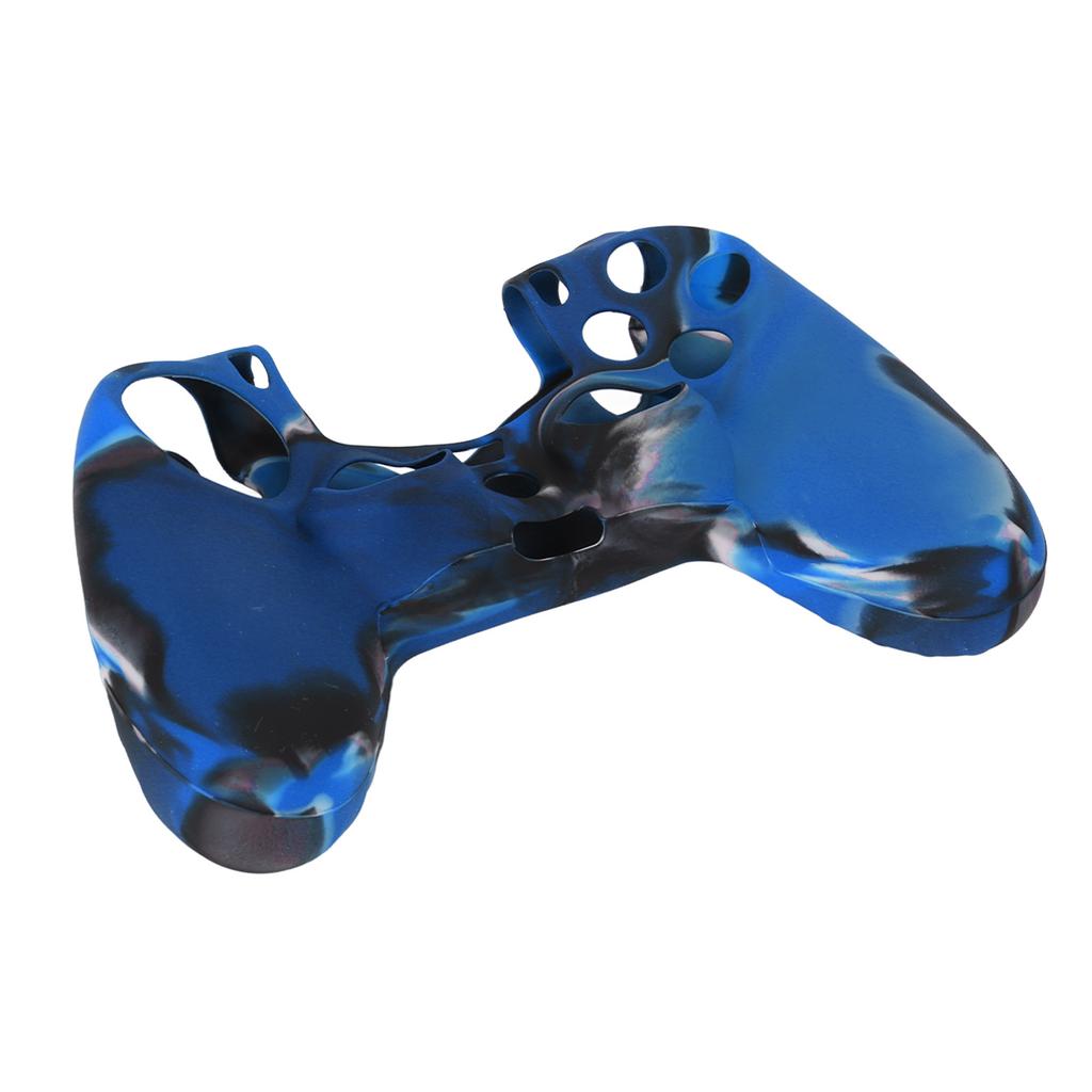 Silicone Case Slip Resistance Protective Grip Cover with 1 Pair Thumb Grips for   Controller(Camouflage Blue For   Silicone Sleeve Thumb Grips)