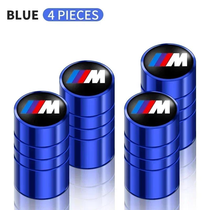 4 Stück Auto-Emblem Radreifen Ventilkappen Metall Reifenstaubkappen für BMW M Performance E36 E60 E90 X2 X1 X3 X5 E46 E39 E70 M3 M5 M6