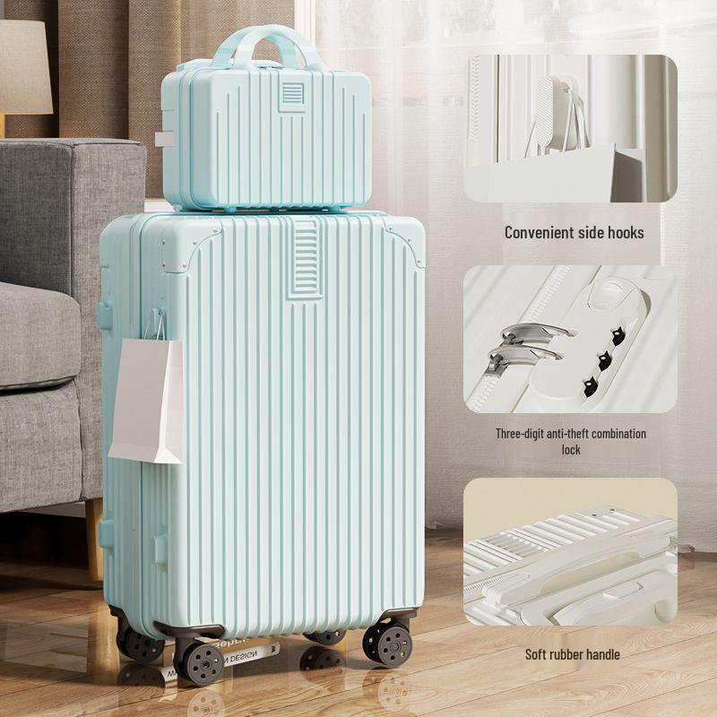 Large Capacity Retro Korean Style Travel Suitcase with Durable Universal Wheels - 2025 Edition