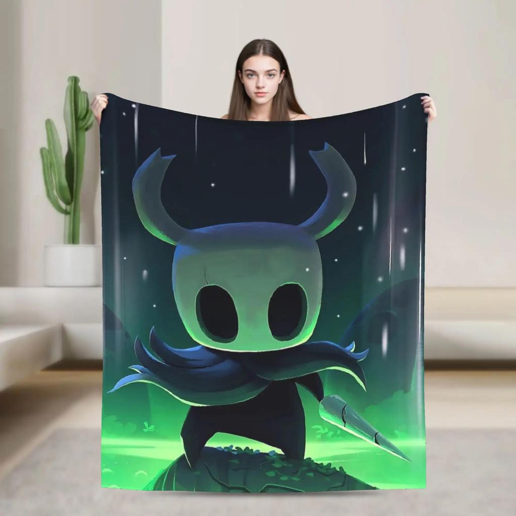 Hollow Knight Japanese Anime Flannel Blanket Soft Warm Throw for Kids Home Decor Bed Sofa Cover Autumn Winter
