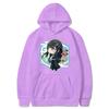 Hot Anime Demon Slayer Muichiro Tokito Kawaii Cartoon Printed Men Women Patchwork Hoodies Harajuku Kimetsu No Yaiba Sweatshirt