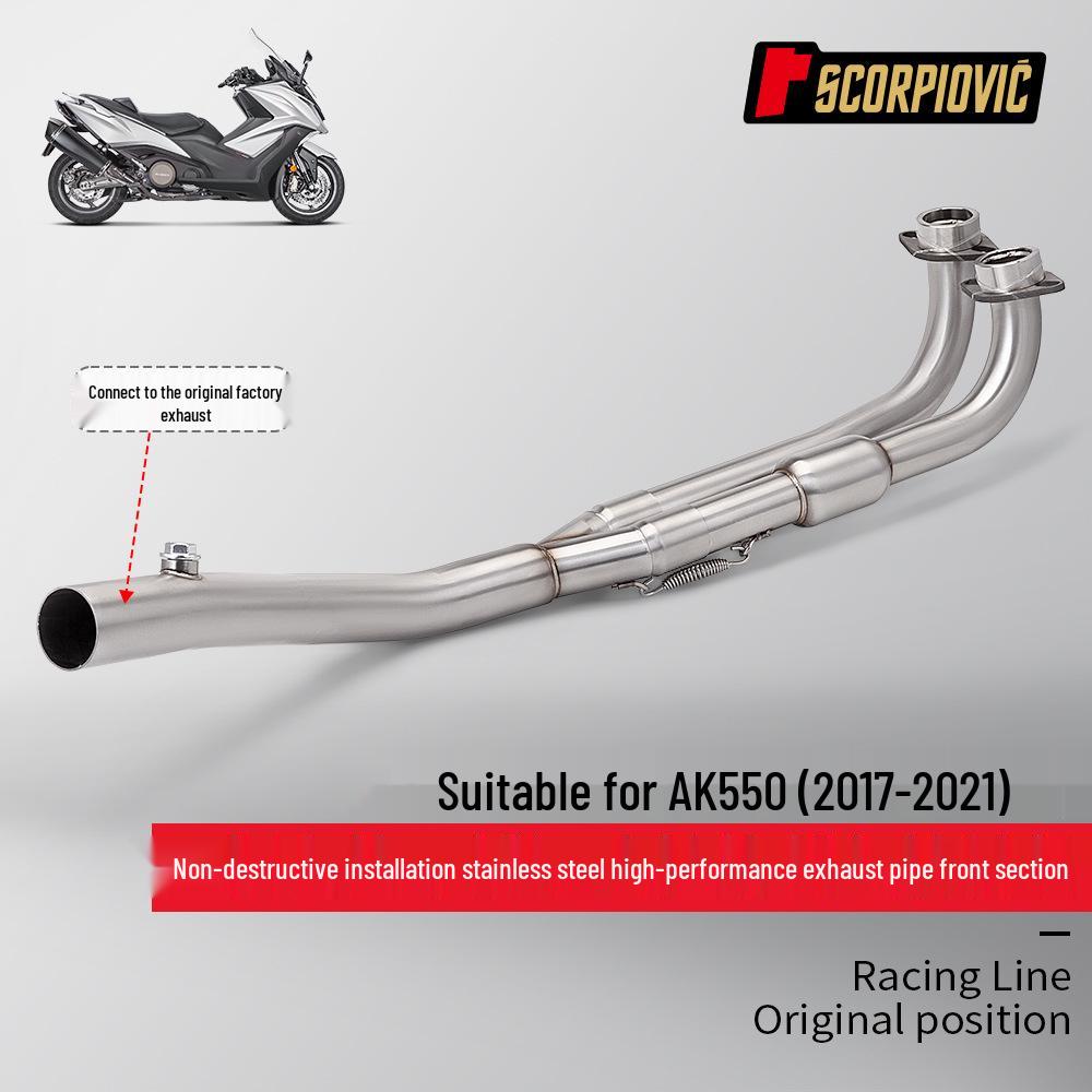 KYMCO AK550 Upgrade: Gegendruck-Vorderrohr, Passt auf Original-Endrohr (2017–2021)