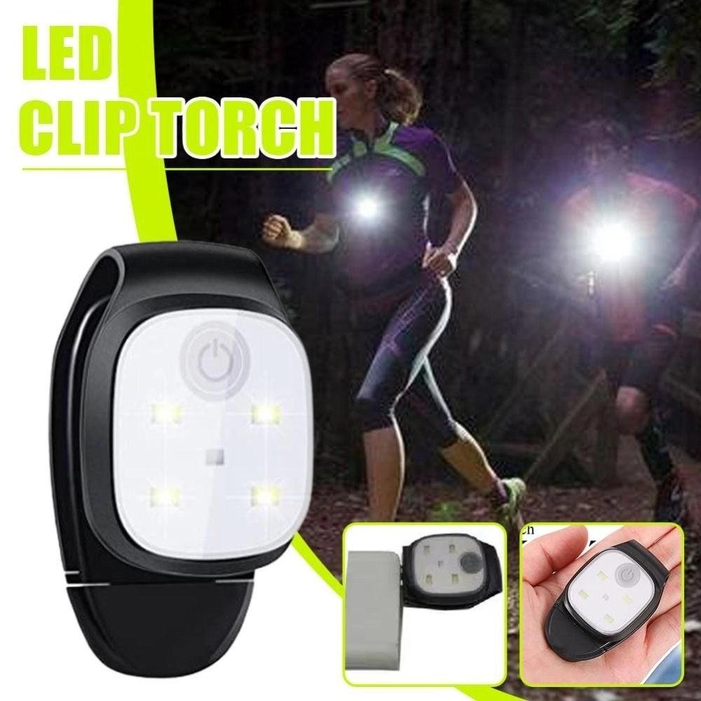4 Lighting Modes Clip on Lamp for Cap USB Rechargeable Safety Warning Light  Emergency Use