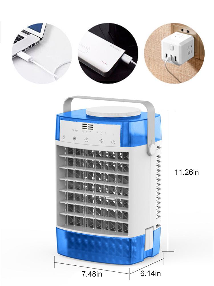 4 IN 1 Portable Air Conditioners Cooling Fan With 1000ml Water Tank USB Remote Control Desktop Fan Portable Personal Humidifier