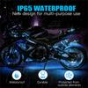 12X Motorcycle RGB APP Music Control LED Light Kit Decorative Ambient Lamp Strip