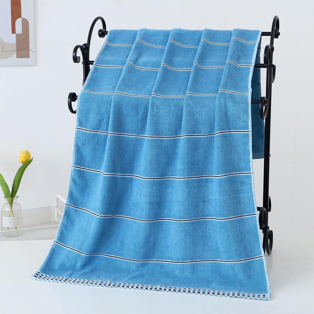 Pure Cotton Large Bath Towel Plain Color Simple Soft Wrap Towel Beach Towel Household Bathroom Export