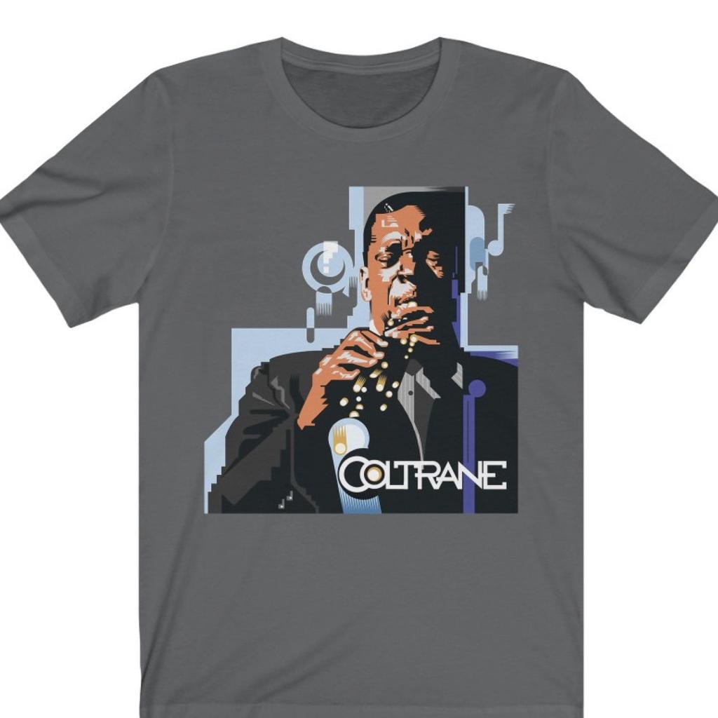 Coltrane Jazz Art T-Shirt and kids tshirt, Saxophonist Tee, Jazz Art Graphic Print, Unisex Jazz Music, Black Artist Band Tee Shirt and kids tshirts