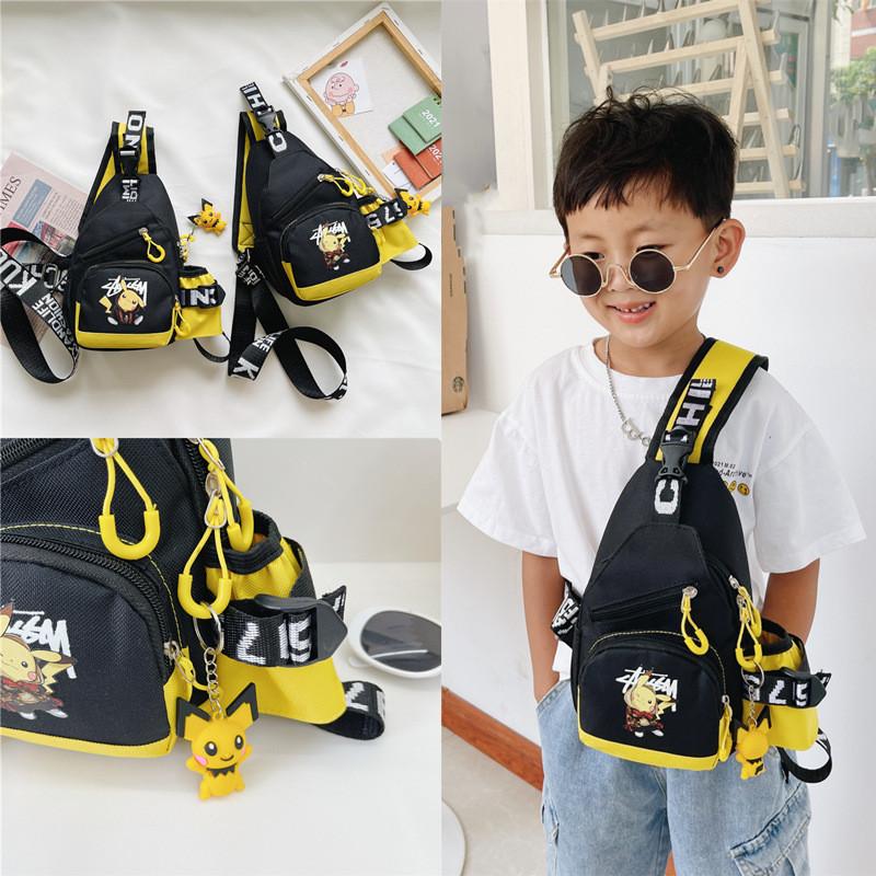 Trendy Cartoon Kids Crossbody Bag With Breathable Durable Canvas Material For Girls