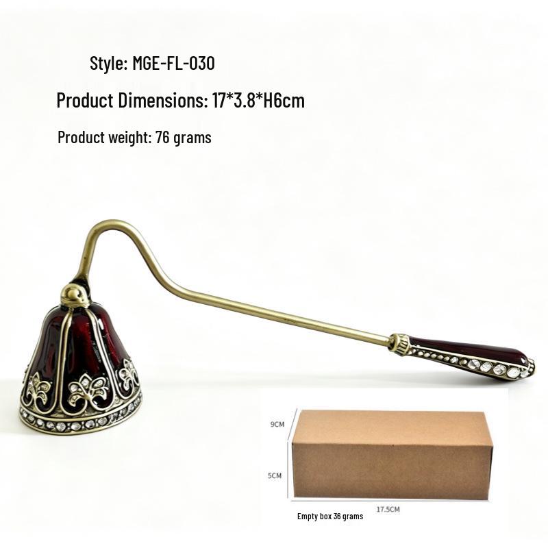 European Retro Handheld Candle Snuffer and Cover, Light Extinguisher Bell Tool, Perfect for Gifts.