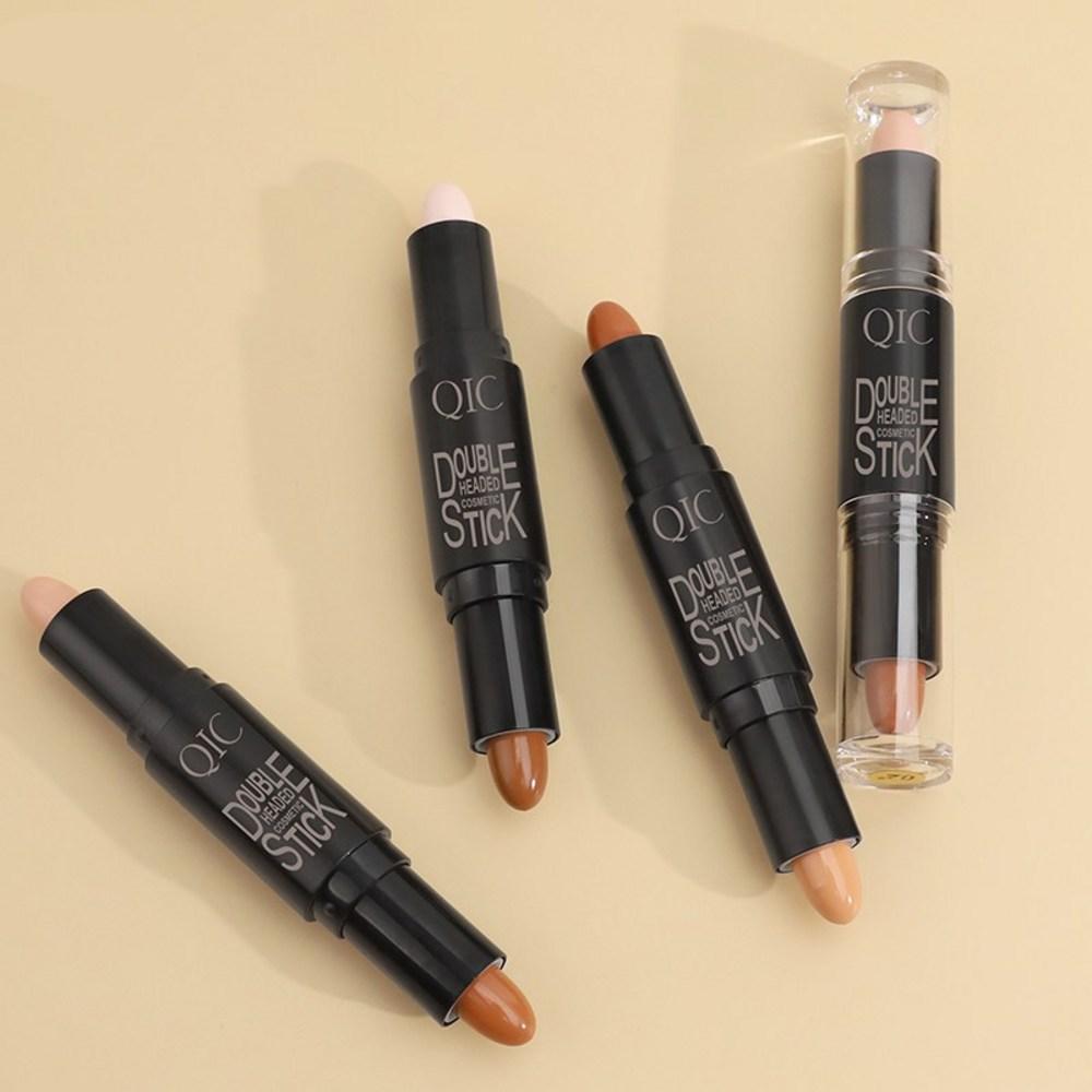 YiYe Contouring Stick Highlighter + Shading 2in1, 01#natural color + dark brown, 1 piece, single item