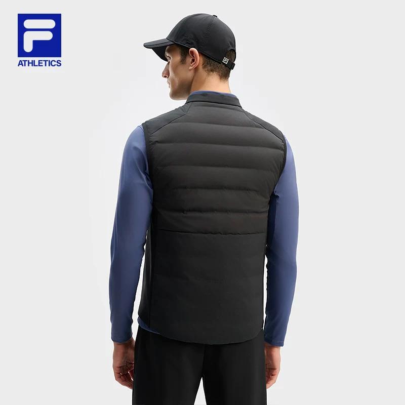 Fila Fitness Fashion Simple Warm Down Vest Men Vest Deep-Black A11M441903FBK